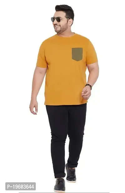 Gibbs Plus Size Round Neck T Shirts for Men (3XL, 4XL, 5XL, 6XL, 7XL)-thumb5