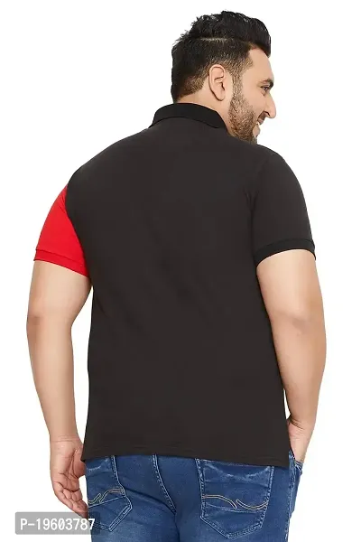 Gibbs Plus Size Polo Tshirt for Men Oversized Polo t Shirt for Men (3XL, 4XL, 5XL, 6XL, 7XL) (52, Black)-thumb2