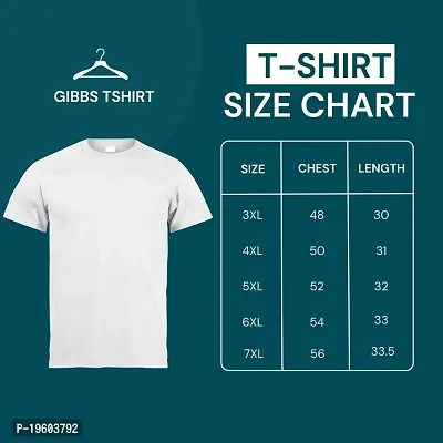 Gibbs Plus Size Round Neck T Shirts for Men (3XL, 4XL, 5XL, 6XL, 7XL)-thumb5