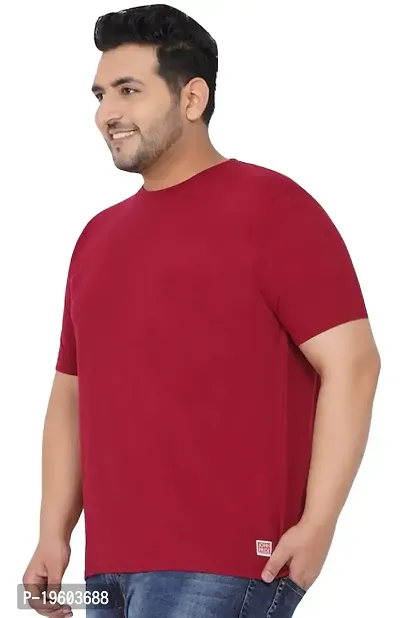 Gibbs Plus Size Round Neck T Shirts for Men (3XL, 4XL, 5XL, 6XL, 7XL)-thumb3