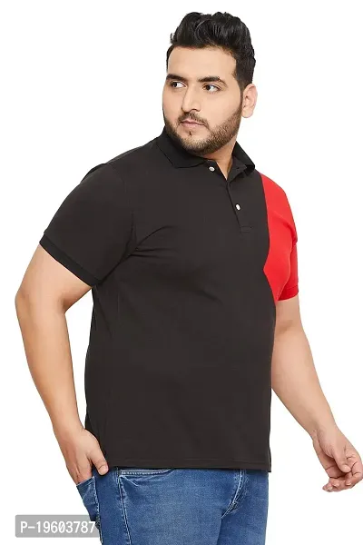 Gibbs Plus Size Polo Tshirt for Men Oversized Polo t Shirt for Men (3XL, 4XL, 5XL, 6XL, 7XL) (52, Black)-thumb3