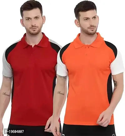 Gibbs Sport Polo Collar t Shirts for Men Combo 2 Dry Fit Sports t Shirts for Men (M, L, XL, XXL) Honeycomb Fabric Superfast Dry-thumb0