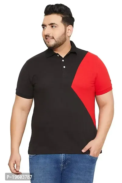 Gibbs Plus Size Polo Tshirt for Men Oversized Polo t Shirt for Men (3XL, 4XL, 5XL, 6XL, 7XL) (52, Black)-thumb0