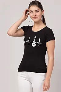 Gibbs Regular Fit T Shirt for Womens  Girls Printed T Shirt Half Sleeves Black-thumb2
