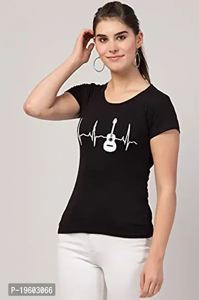Gibbs Regular Fit T Shirt for Womens  Girls Printed T Shirt Half Sleeves Black-thumb3