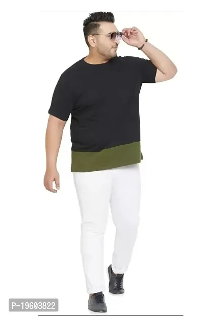 Gibbs Plus Size Round Neck T Shirts for Men (3XL, 4XL, 5XL, 6XL, 7XL)-thumb5