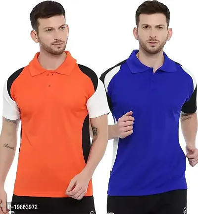 Gibbs Polo Collar t Shirts for Men Combo Dry Fit Sports t Shirts for Men (M, L, XL, XXL) Honeycomb Fabric Superfast Dry Sport Tshirt