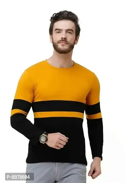 Stylish Round Neck Cotton Full Sleeve T-shirt For Men-thumb0