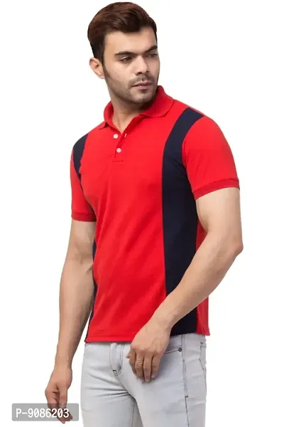 Men Colorblocked Polo T-shirt-thumb3