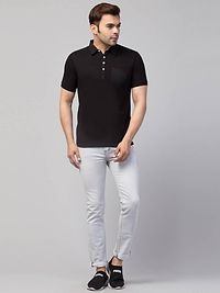 Men Plain Polo T-shirt With Pocket-thumb1