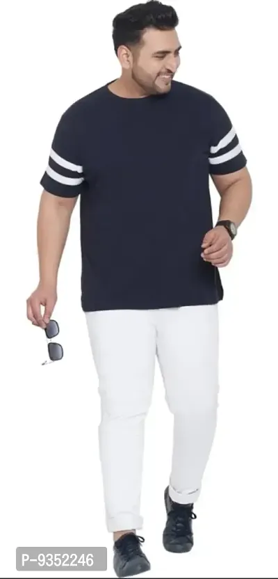 Men Plus Size Round Neck T-shirt-thumb4