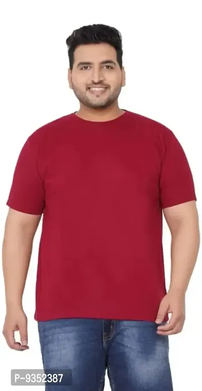 Men Plus Size Round Neck T-shirt-thumb0