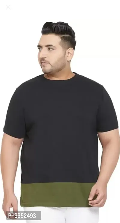 Men Plus Size Round Neck T-shirt-thumb0
