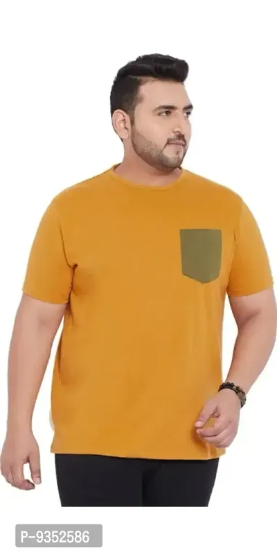 Men Round Neck Plus Size T-shirt-thumb0