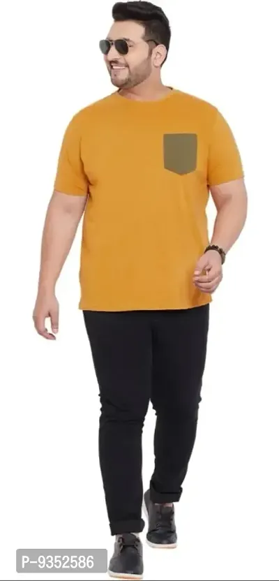 Men Round Neck Plus Size T-shirt-thumb3