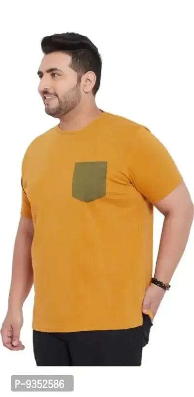 Men Round Neck Plus Size T-shirt-thumb2