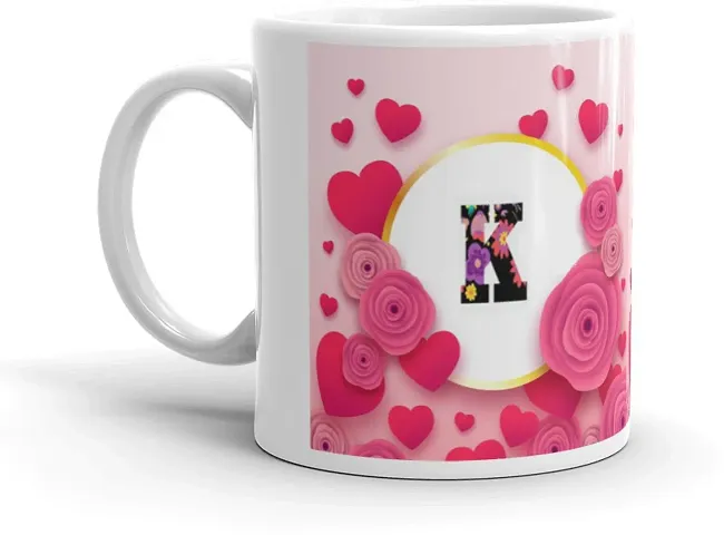Designer Pink Printed Ceramic Mugs