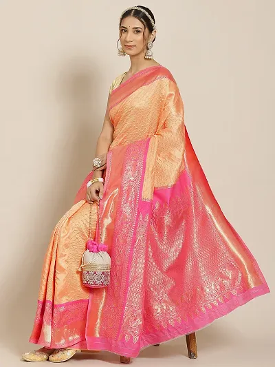 Attractive Poly Silk Saree with Blouse piece 