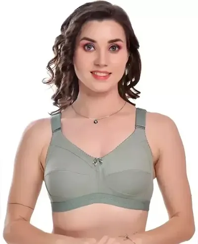 Multicoloured Cotton Blend Bras, Combo Of 6 Bras