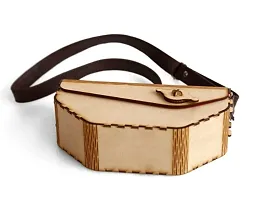 Womens Handcrafted Wooden Light Weight Unique Purse Handbag-thumb2