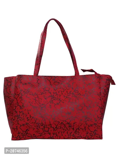 Stylish Red Leather Printed Tote Bags For Women-thumb4