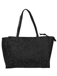 Stylish Black Leather Printed Tote Bags For Women-thumb1