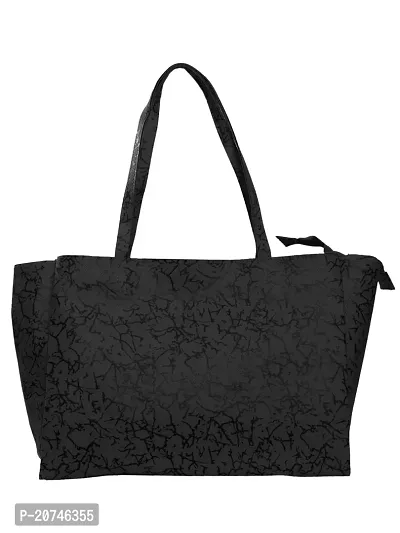 Stylish Black Leather Printed Tote Bags For Women-thumb2