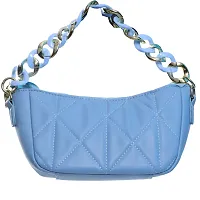 Cool Tag Crossbody Bag Lingge Chain Bag Female Messenger Bag Elegant Texture Zipper Pocket Bag ID Bag Cross-Body Bags (Blue,24x8x18cm) (Dark Blue 24x8x18cm) (Black 24x8x18cm)hellip;-thumb1