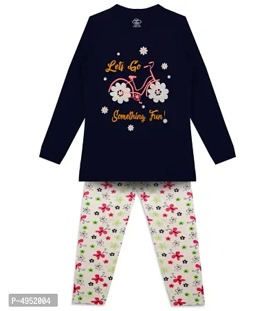 Girls cotton nightwear pyjama set-thumb0