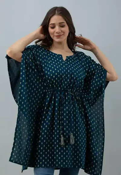 Stylish Rayon A-Line Stitched Kurti For Women