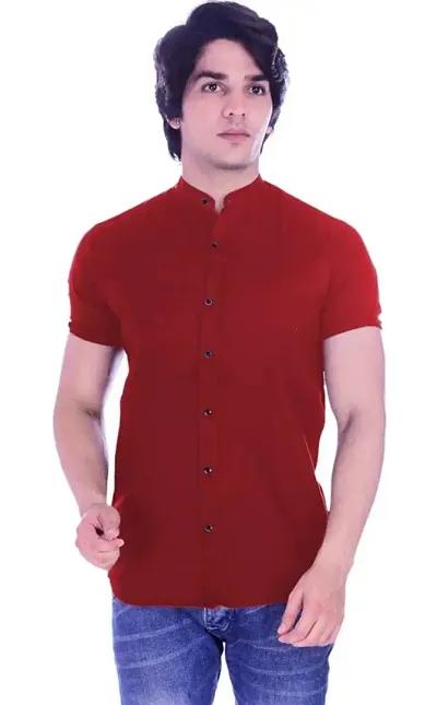 Reliable Blend Short Sleeves Casual Shirt For Men