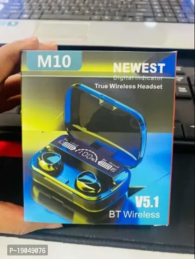 M10 Wireless Earbuds Bluetooth 5.1 TWS 2200mAh Power Bank Charging Box in Ear Earphones True Stereo Sports Headphones Waterproof/Sweatproof Headsets Microphone Airdots Premium Deep Bass