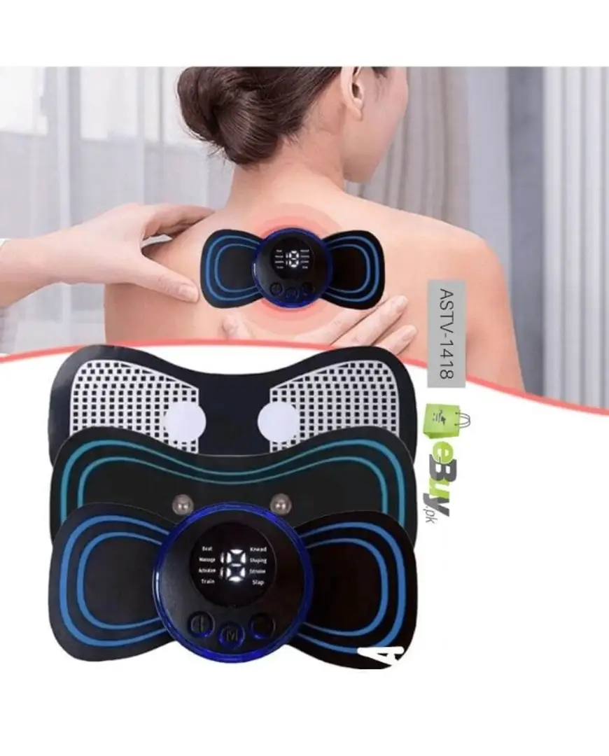 Mini Body Massager Pulse Neck Pain Relief Ems Butterfly Body Massager