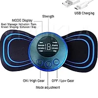 Mini Cervical Massager, EMS Microcurrent Lymphatic Drainage Massage Pad, 8 Modes 19 Gears Adjustable Massager, Portable Neck and Back Massager-thumb1