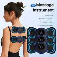 Mini Cervical Massager, EMS Microcurrent Lymphatic Drainage Massage Pad, 8 Modes 19 Gears Adjustable Massager, Portable Neck and Back Massager-thumb2