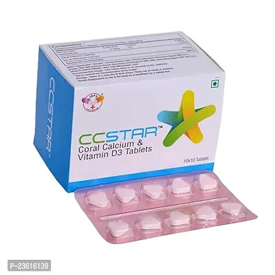 CSTAR Tablet - Coral Calcium with Vitamin D3 Supplement, Women  Men Calcium to support Strong Bones, Joints  Muscles | Joint Flexibility | Good For Overall Wellness | Small size Tab 50 Calcium Tab