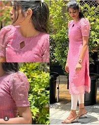 Trendy Polyester Embellished Straight Kurta For Women-thumb3