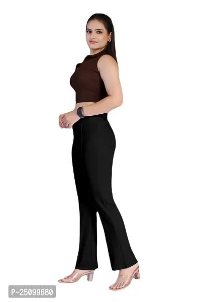 FLASHINGBY Women's Lycra Blend Regular Lightweight Stretchable Casual Yoga and Sports Wear Track Pents C-Pents-thumb3