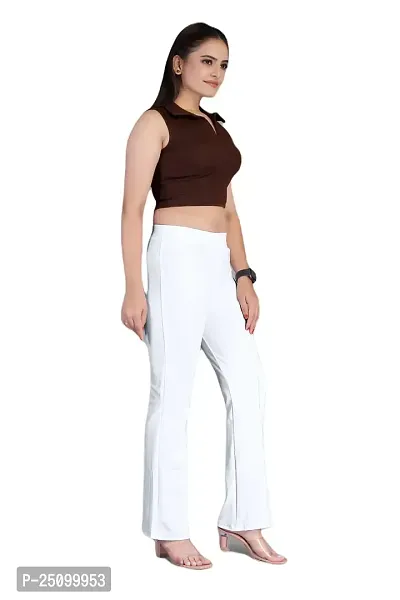 FLASHINGBY Women's Lycra Blend Regular Lightweight Stretchable Casual Yoga and Sports Wear Track Pents C-Pents-thumb2