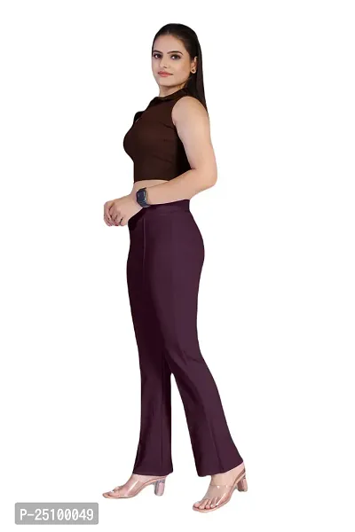 FLASHINGBY Women's Lycra Blend Regular Lightweight Stretchable Casual Yoga and Sports Wear Track Pents C-Pents-thumb3