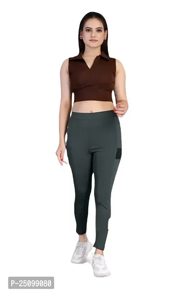 FLASHINGBY Women's Lycra Blend Regular Lightweight Stretchable Casual Yoga and Sports Wear Track Pents A-Pents