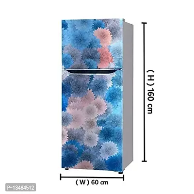 Sky Decal Abstract Decorative Flower Leaves Fridge Wallpaper Poster Adhesive Vinyl Sticker Fridge wrap Decorative Sticker (PVC Vinyl Covering Area 60cm X 160cm)-thumb3