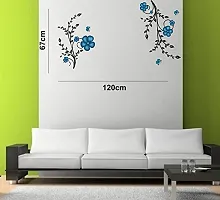 Sky Decal Decorative Flower Leaves with Home Decorative Multicolour Wall Sticker for Home Decor (PVC Vinyl Multicolour)-thumb4