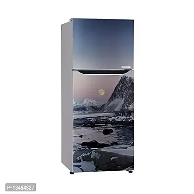 Sky Decal Night Moon Snow Mountain Water Wallpaper Poster Adhesive Vinyl Sticker Fridge wrap Sticker (PVC Vinyl Covering Area 60cm X 160cm)-thumb2