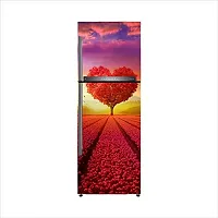 Sky Decal Fridge Sticker Decorative Romantic red Heart Tree, Sunset View Refrigerator Door Sticker PVC Vinyl Multicolor Design Fridge Wrap Sticker (160 cm x 60 cm or 63 X 24 Inches)-thumb2