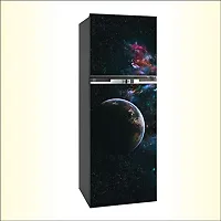 Sky Decal Abstract Decorative Space Moon Star Fridge wrap Wallpaper Adhesive Vinyl Multicolor for Fridge Sticker (PVC Vinyl Covering Area 160cm X 60cm  63 X 24 inches)-thumb1