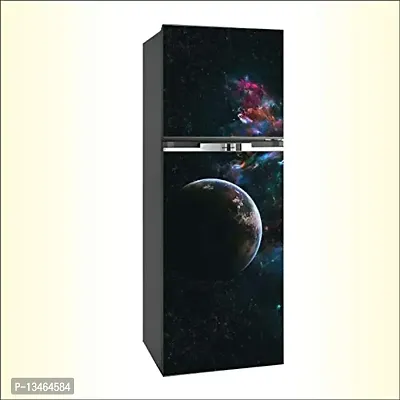 Sky Decal Abstract Decorative Space Moon Star Fridge wrap Wallpaper Adhesive Vinyl Multicolor for Fridge Sticker (PVC Vinyl Covering Area 160cm X 60cm  63 X 24 inches)-thumb2