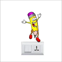 Sky Decal Combo of Three Pencil Switch Board Wall Sticker for Home d?cor (PVC Vinyl Covering Area 15cm X 15cm)-thumb3