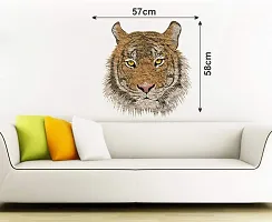 Sky Decal Abstract Tiger Multicolour Wall Sticker for Home Decor (PVC Vinyl Covering Area 57cm X 58cm)-thumb2