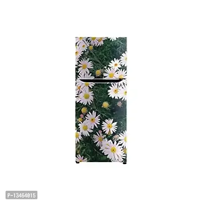 Sky Decal Flower Leaves Lotus White Flower Wallpaper Poster Adhesive Vinyl Sticker Fridge wrap Sticker (PVC Vinyl Covering Area 60cm X 160cm)